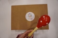 Renkli Ahşap Marakas - Ritim ve Müzik Aleti (1 Adet)