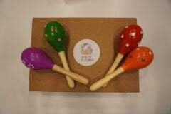 Renkli Ahşap Marakas - Ritim ve Müzik Aleti (1 Adet)