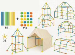 Kale, Çadır ve Tünel İnşaat Seti (Yaratıcı Yapı Oyunu)